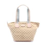 Gucci Vintage Pre-owned Canvas gucci-vskor Beige, Dam