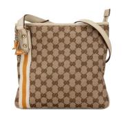 Gucci Vintage Pre-owned Canvas crossbodyvskor Beige, Dam