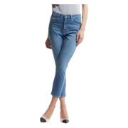 Kocca Skinny Jeans med Strassapplikationer Blue, Dam