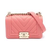 Chanel Vintage Pre-owned Canvas chanel-vskor Pink, Dam