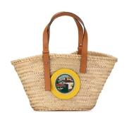 Loewe Pre-owned Pre-owned Raffia totevskor Beige, Dam