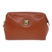 Celine Vintage Pre-owned Laeder kuvertvskor Brown, Dam