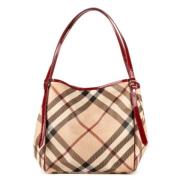 Burberry Vintage Pre-owned Belagd canvas totevskor Beige, Dam