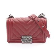 Chanel Vintage Pre-owned Canvas chanel-vskor Red, Dam