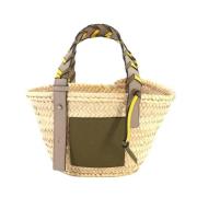 Loewe Pre-owned Pre-owned Raffia handvskor Beige, Dam