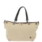 Burberry Vintage Pre-owned Canvas handvskor Beige, Dam