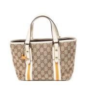 Gucci Vintage Pre-owned Canvas totevskor Beige, Dam