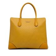 Gucci Vintage Pre-owned Laeder totevskor Yellow, Dam