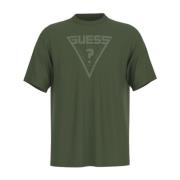 Guess Triangel Logo Bomull T-shirt Green, Herr