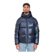 Armani Exchange Blå Pufferjacka Herr Casual Höst Vinter Blue, Herr