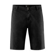 BomBoogie Bomullsgabardine Chino Bermuda Shorts Black, Herr