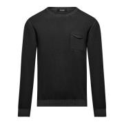 BomBoogie Round-neck Knitwear Black, Herr