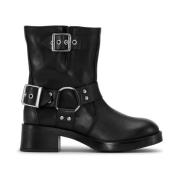 JoDis Svarta BikerBoots med Harness-detaljer Black, Dam