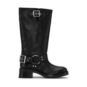 JoDis Svarta Biker Boots med Harness-detaljer Black, Dam