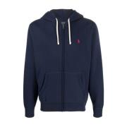 Ralph Lauren Logo Full Zip Sweatshirt Blue, Herr