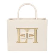 Elisabetta Franchi Stilren Medium Väska Beige, Dam