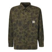 Carhartt Wip Camouflage Print Logo Skjorta Green, Herr