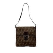 Fendi Vintage Pre-owned Canvas axelremsvskor Brown, Dam