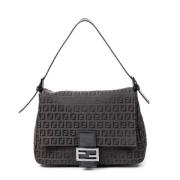 Fendi Vintage Pre-owned Canvas axelremsvskor Black, Dam