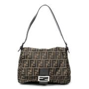 Fendi Vintage Pre-owned Canvas axelremsvskor Brown, Dam