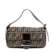 Fendi Vintage Pre-owned Canvas axelremsvskor Brown, Dam