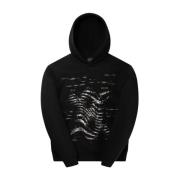 Daily Paper Svart Rewind Hoodie med Glow Prints Black, Herr