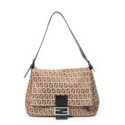 Fendi Vintage Pre-owned Canvas axelremsvskor Beige, Dam