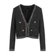 Giambattista Valli Svart Silver Boucle Jacka Black, Dam