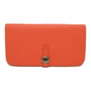 Hermès Vintage Pre-owned Laeder plnbcker Orange, Dam