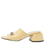 Gucci Vintage Pre-owned Laeder sandaler Yellow, Dam