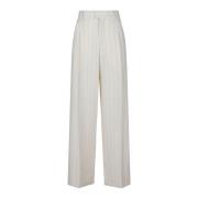 Isabel Marant Ecru Pinstripe Tailored Trousers Beige, Dam