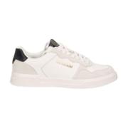 Just Cavalli Grainy Leather Herr Sneakers White, Herr