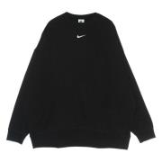 Nike Essentials Crewneck Sweatshirt Fleece Svart/Vit Black, Dam