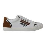 Dolce & Gabbana Italiensktillverkade Läder Sneakers White, Herr