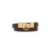 Salvatore Ferragamo Läderarmband Red, Dam