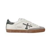 Premiata Steven Logo Gröna Sneakers White, Herr