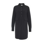 Ottod'Ame Svart Klänning Aw24 Elegant Modell Black, Dam