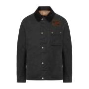 Barbour Grön Workers Wax Jacka Green, Herr