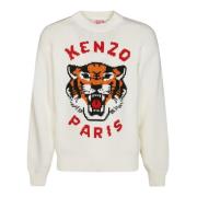 Kenzo Tiger Print Grafisk T-shirt White, Herr