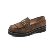 Bibi Lou Brun Mocka Loafers för Kvinnor Brown, Dam