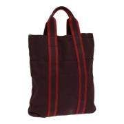 Hermès Vintage Pre-owned Canvas totevskor Red, Dam