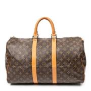 Louis Vuitton Vintage Pre-owned Belagd canvas handvskor Brown, Dam