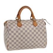 Louis Vuitton Vintage Pre-owned Canvas handvskor White, Dam