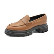 Hogan Läder Dams Loaferskor Brown, Dam