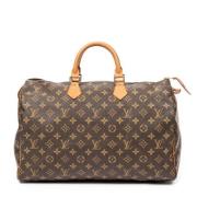 Louis Vuitton Vintage Pre-owned Belagd canvas handvskor Brown, Dam