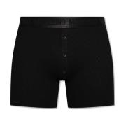 Moschino Ribbed Boxers Black, Herr