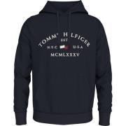 Tommy Hilfiger Blå Hoodie Sweatshirt Casual Stil Blue, Herr