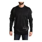 Dolce & Gabbana Logo Crewneck Pullover Sweater Black, Herr