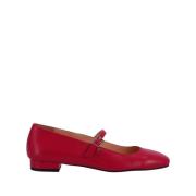 Alohas Por Do Sol Röda Läder Ballet Flats Red, Dam