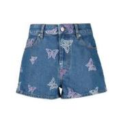 Ganni Denim Sommar Shorts för Kvinnor Blue, Dam